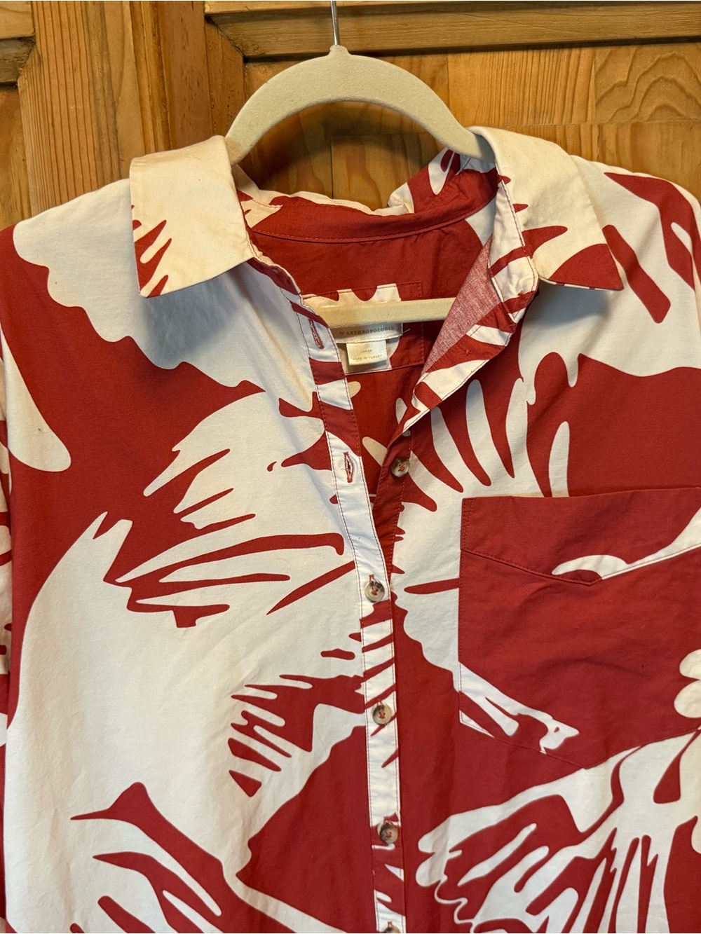 Maeve Bird Print Button-Up Maxi Dress - Picture 4 of 6